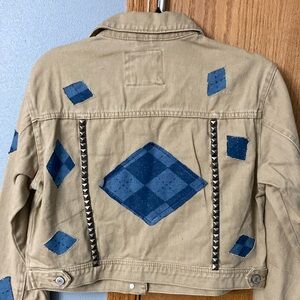 Stoosh Tan and Blue Jean Jacket